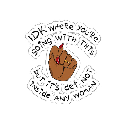 Stop Talking 🤚🏾 Sticker (Cocoa)