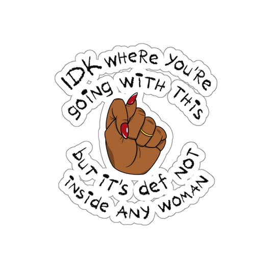 Stop Talking 🤚🏾 Sticker (Cocoa)