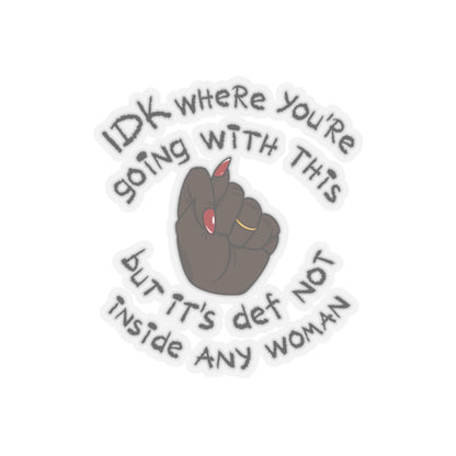 Stop Talking 🤚🏿 Sticker (Espresso)