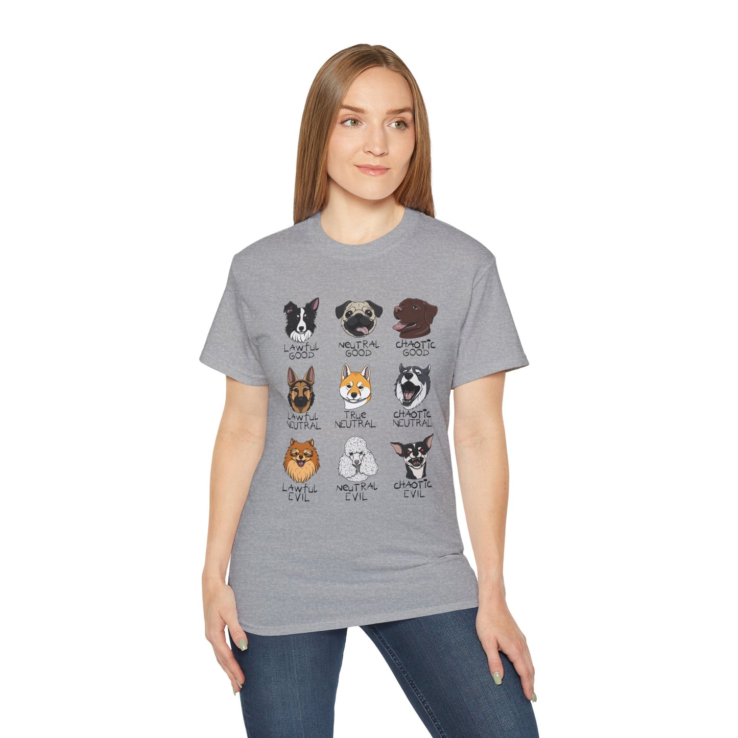 DnD Dog Alignments Unisex Heavy Cotton Tee
