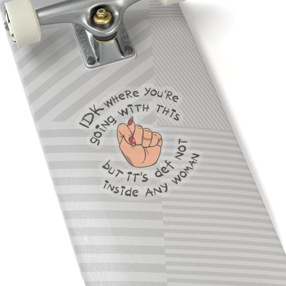 Stop Talking 🤚🏼 Sticker (Beige)