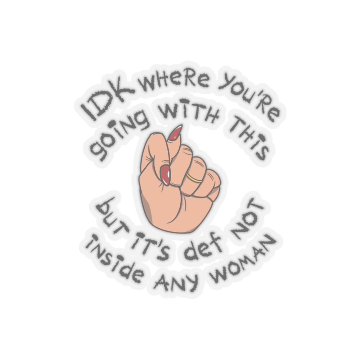 Stop Talking 🤚🏼 Sticker (Beige)