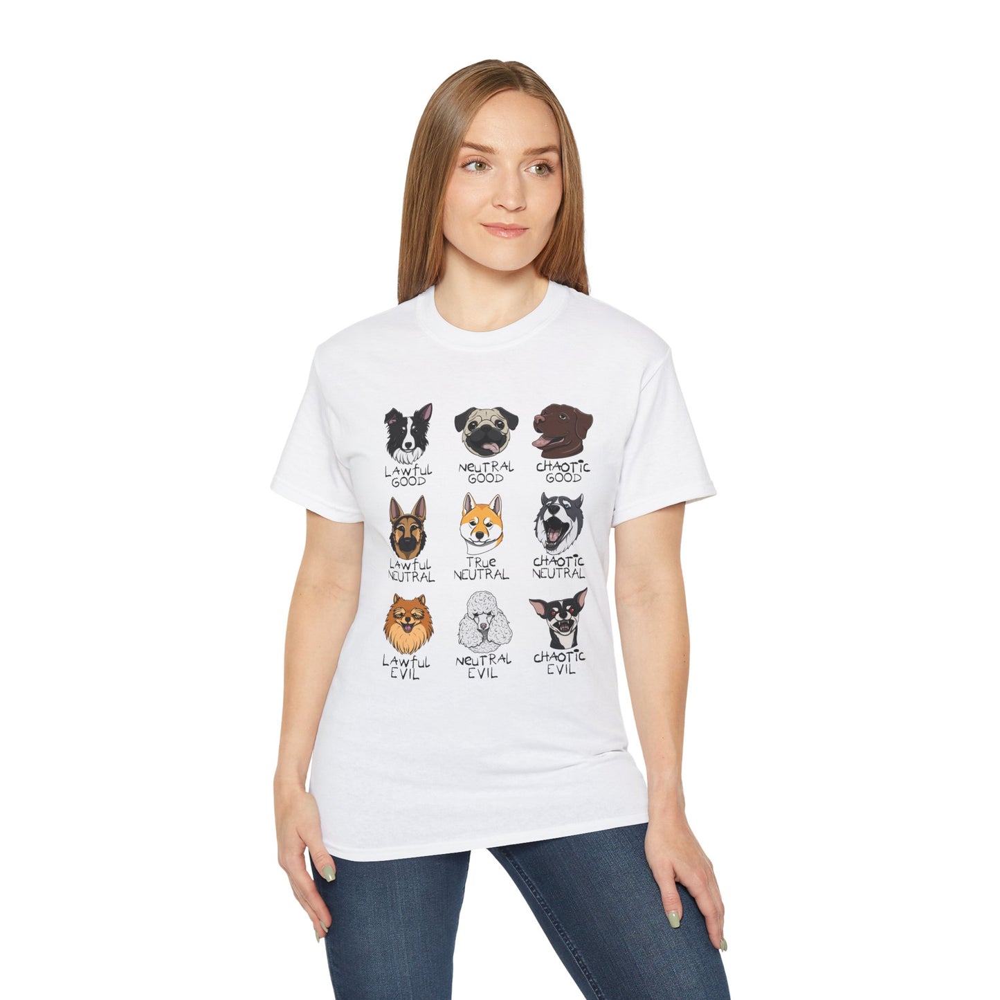 DnD Dog Alignments Unisex Heavy Cotton Tee