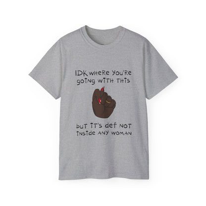 Stop Talking 🤚🏿 Unisex Cotton Tee (Espresso)