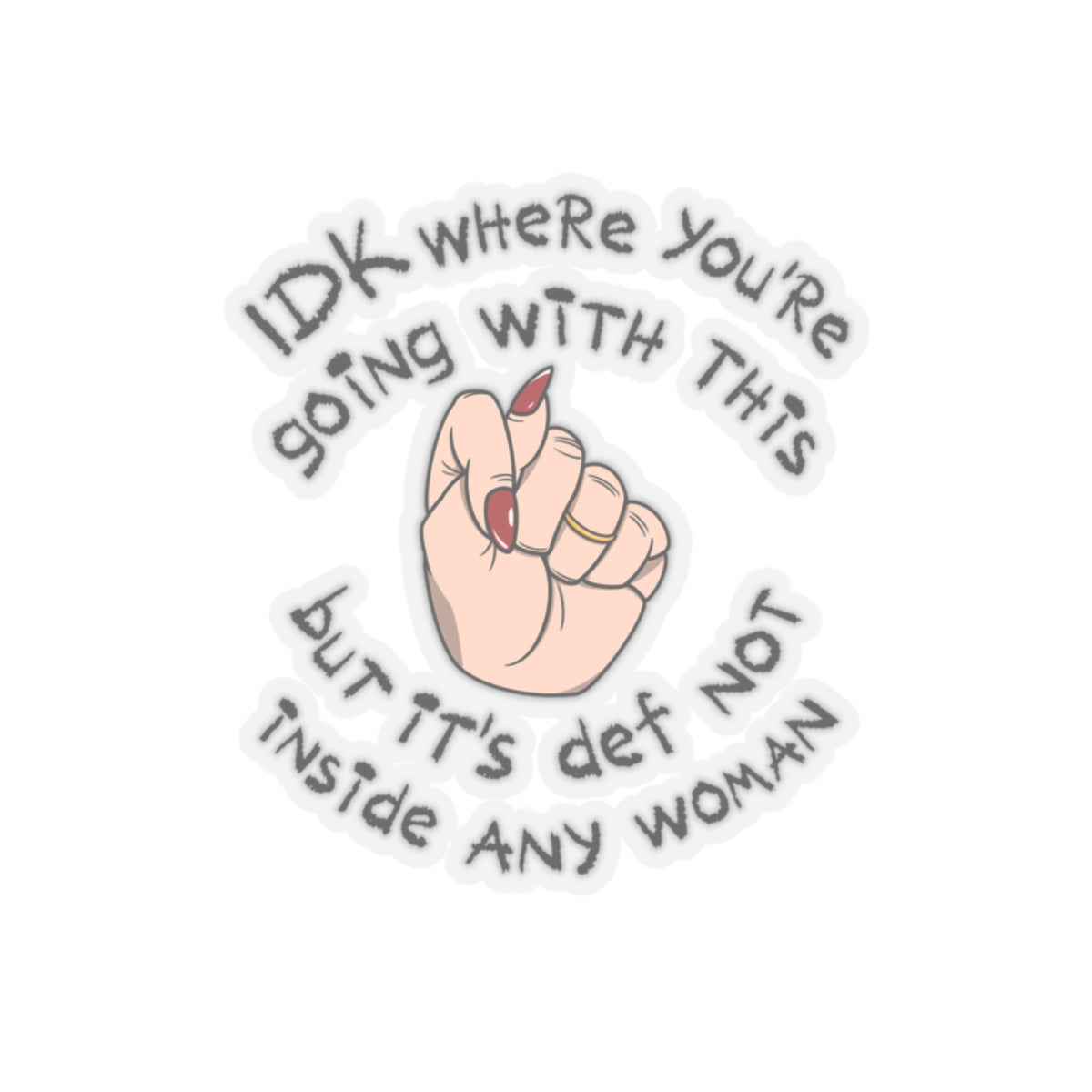 Stop Talking 🤚🏻 Sticker (Ivory)