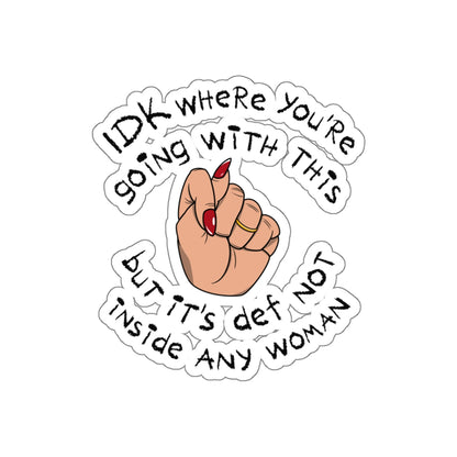 Stop Talking 🤚🏼 Sticker (Beige)