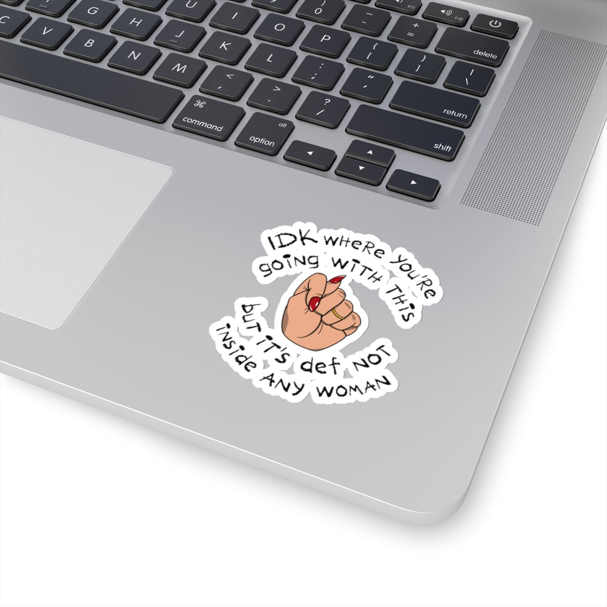 Stop Talking 🤚🏼 Sticker (Beige)