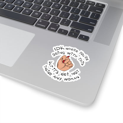 Stop Talking 🤚🏼 Sticker (Beige)