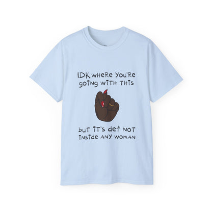 Stop Talking 🤚🏿 Unisex Cotton Tee (Espresso)
