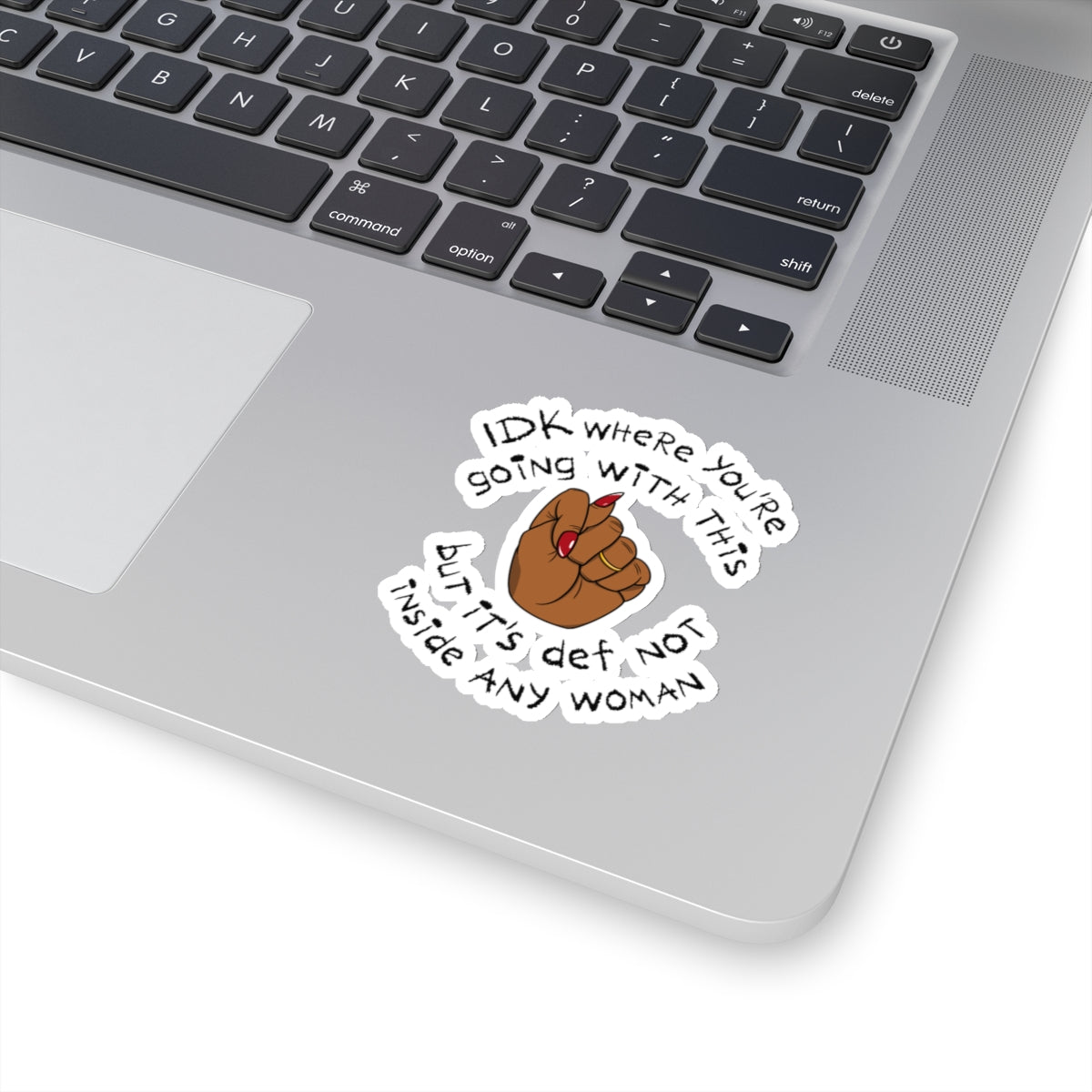 Stop Talking 🤚🏾 Sticker (Cocoa)