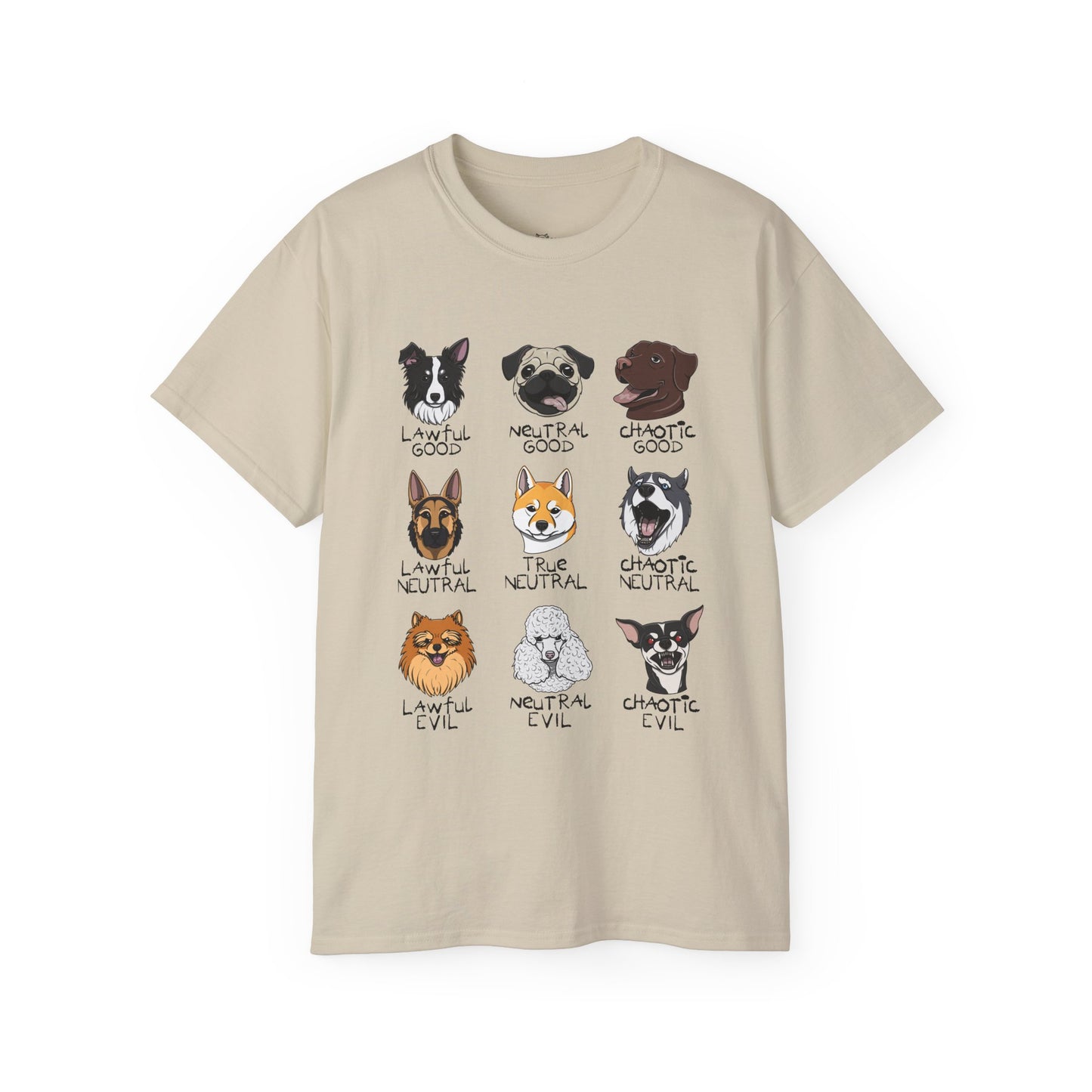DnD Dog Alignments Unisex Heavy Cotton Tee
