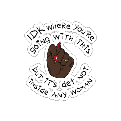 Stop Talking 🤚🏿 Sticker (Espresso)