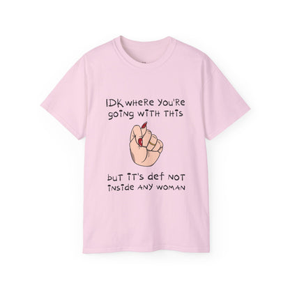 Stop Talking 🤚🏻 Unisex Cotton Tee (Ivory)