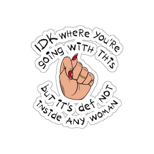 Stop Talking 🤚🏼 Sticker (Beige)