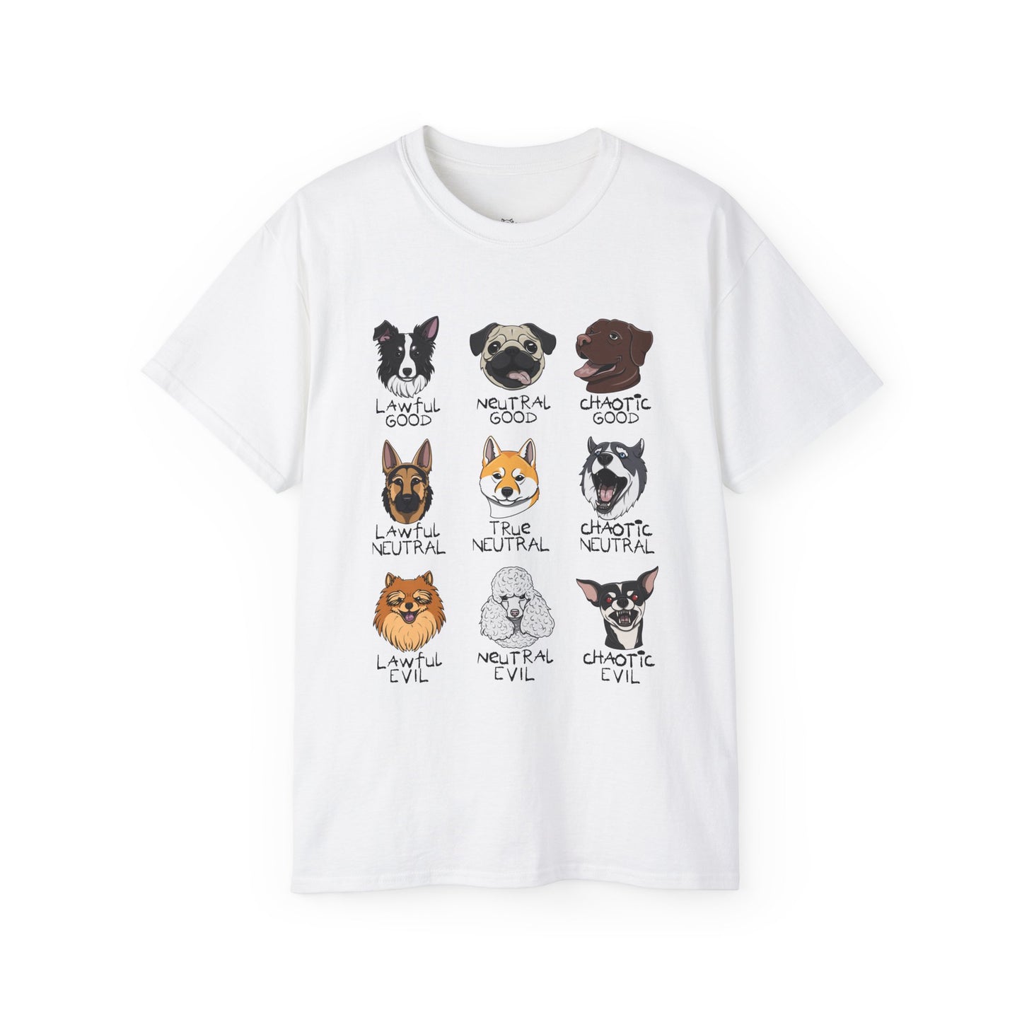 DnD Dog Alignments Unisex Heavy Cotton Tee