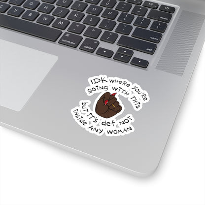 Stop Talking 🤚🏿 Sticker (Espresso)