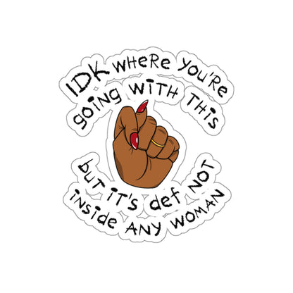 Stop Talking 🤚🏾 Sticker (Cocoa)