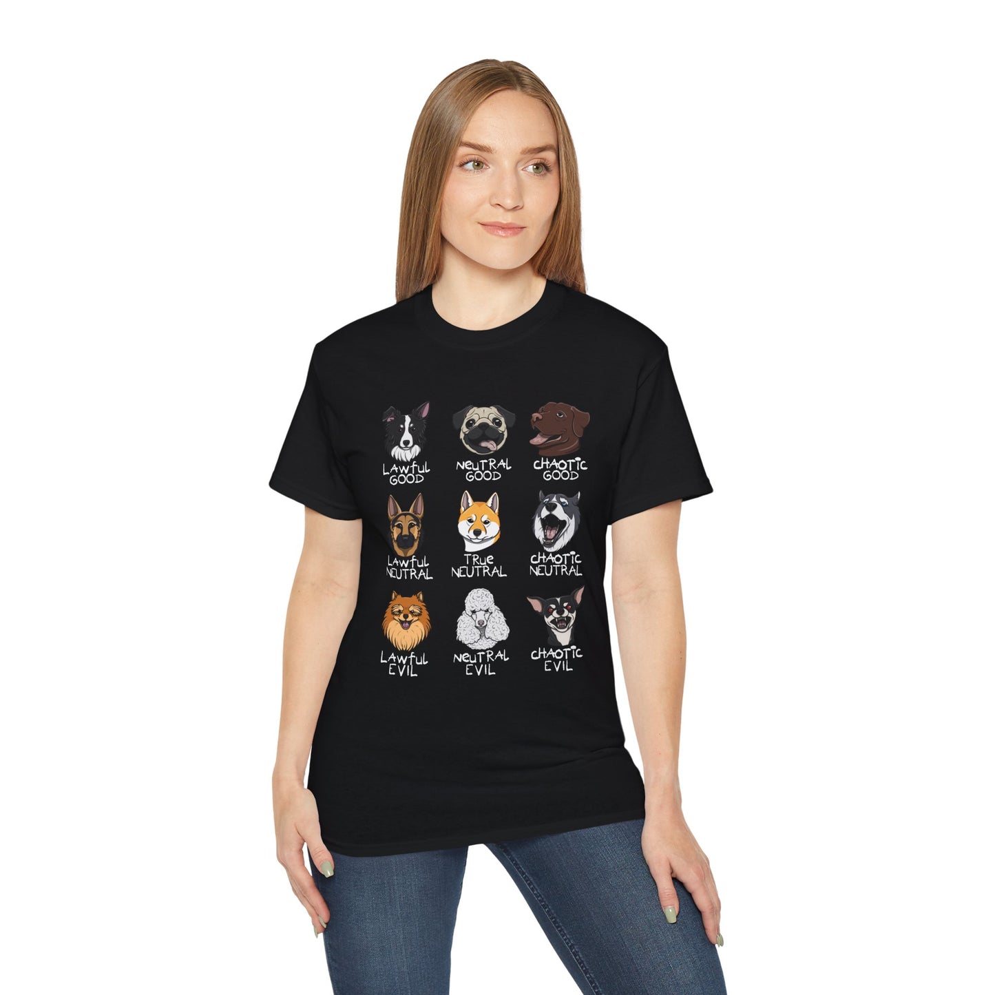 DnD Dog Alignments Unisex Heavy Cotton Tee