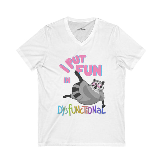 DysFUNctional Unisex V-Neck T-shirt