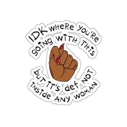 Stop Talking 🤚🏾 Sticker (Cocoa)