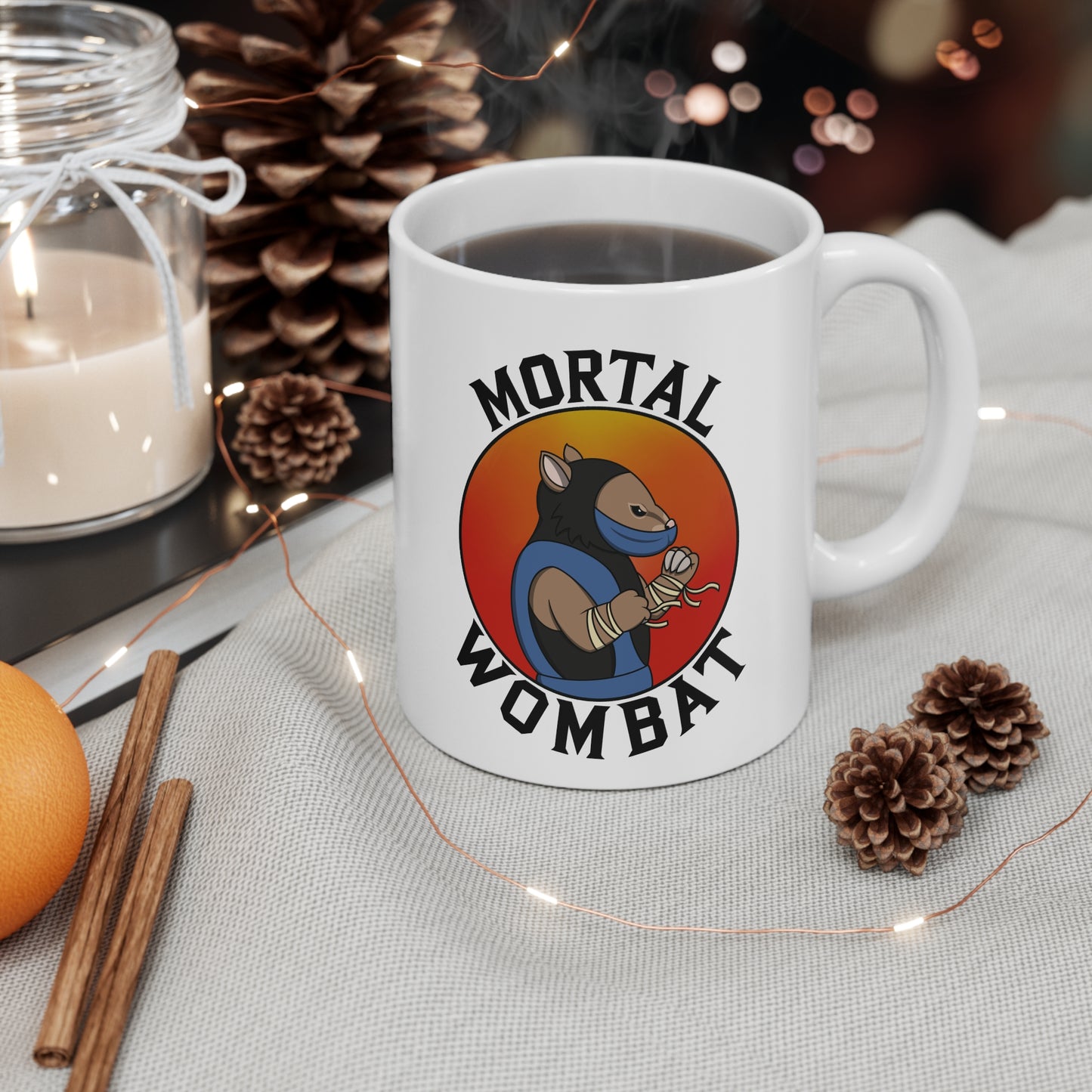 Mortal Wombat White Mug