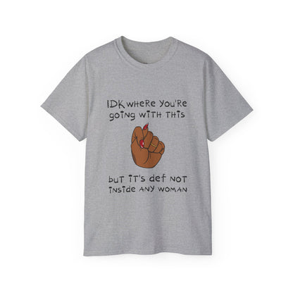 Stop Talking 🤚🏾 Unisex Cotton Tee (Cocoa)