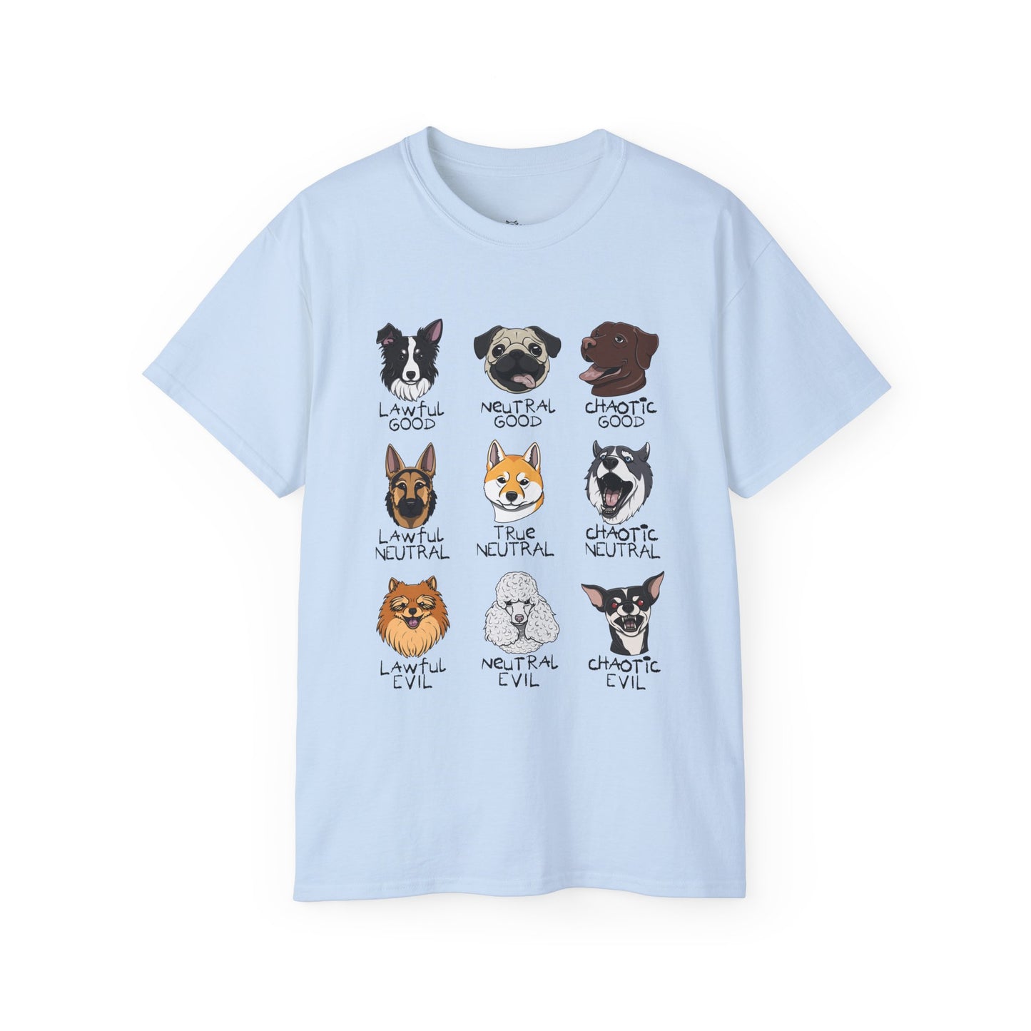 DnD Dog Alignments Unisex Heavy Cotton Tee