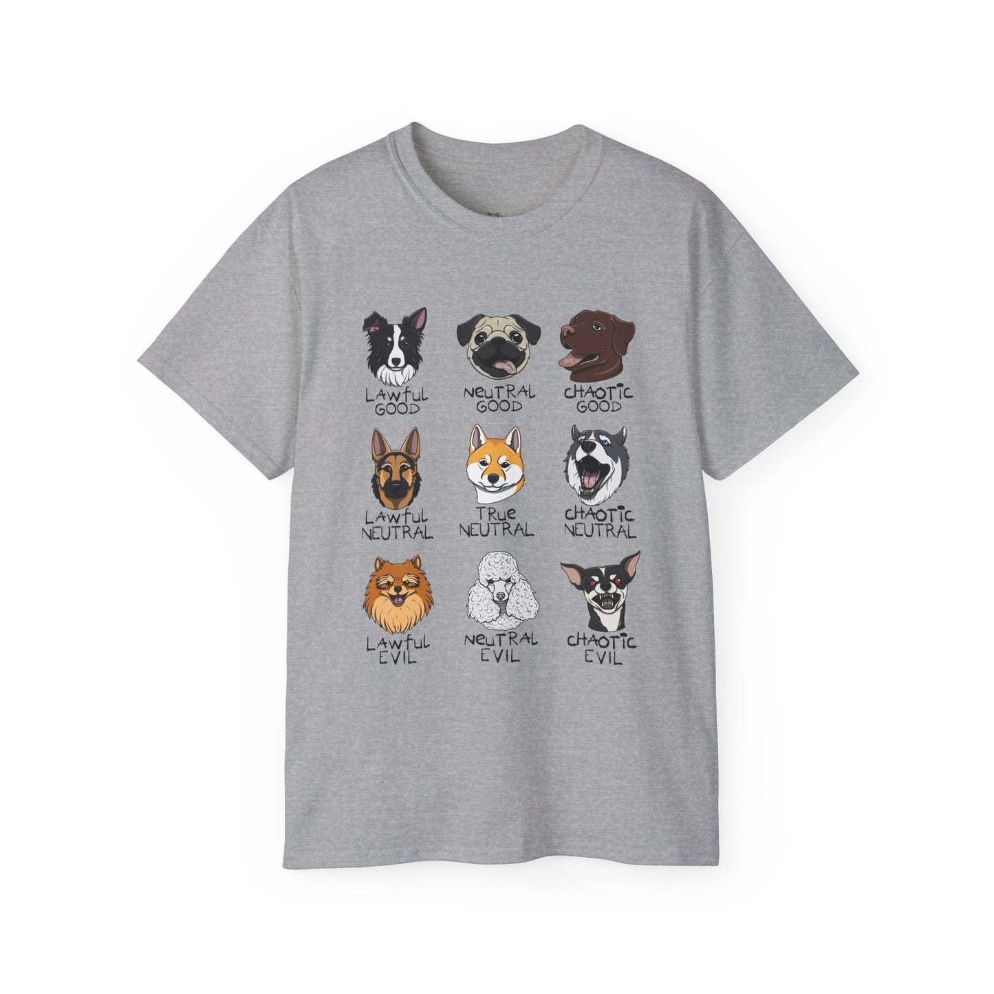 DnD Dog Alignments Unisex Heavy Cotton Tee